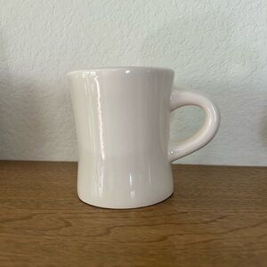Cream Ceramic Diner Coffee Mug - Minimalist Home Dining Cup
